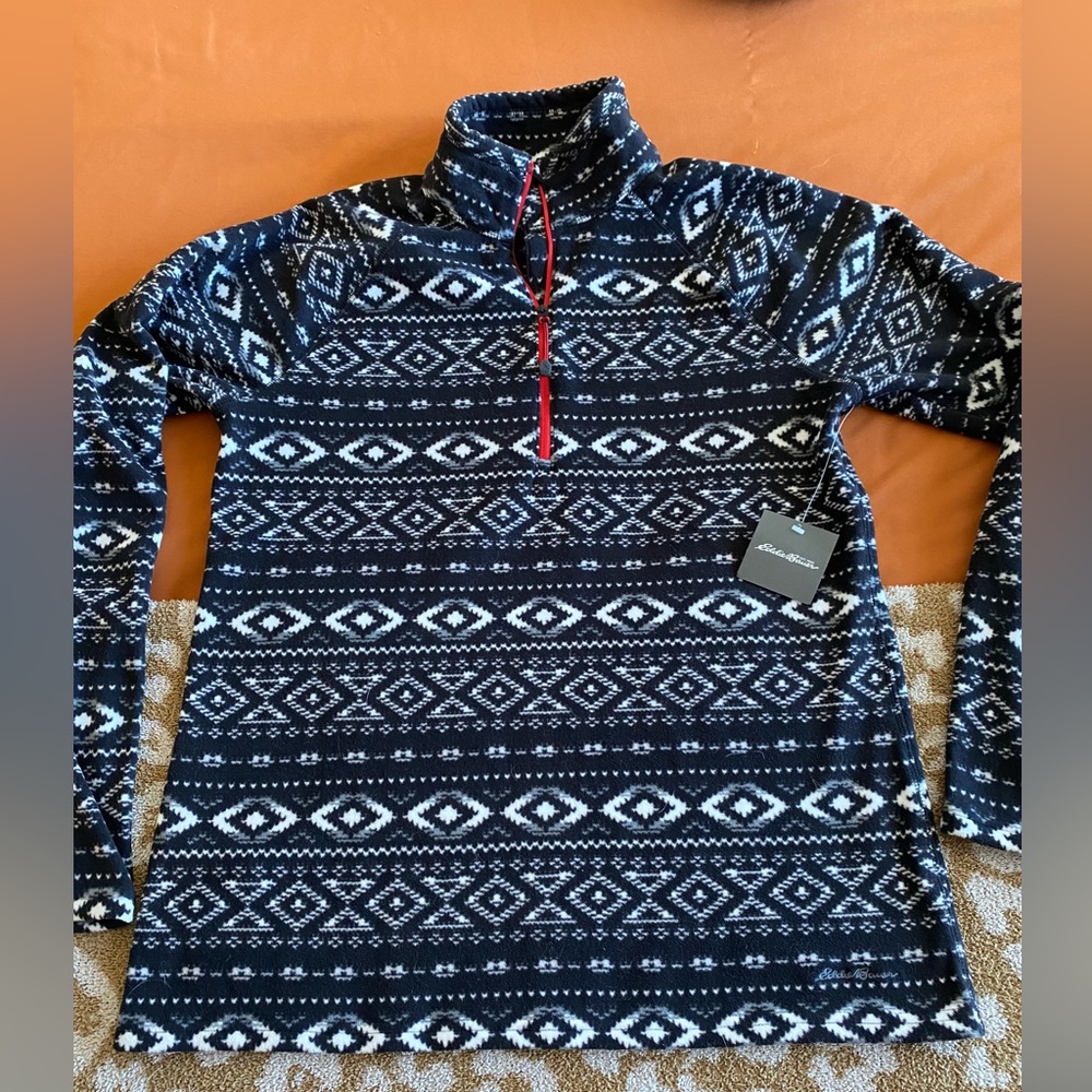 New Eddie Bauer 1/4 zip fleece sweater